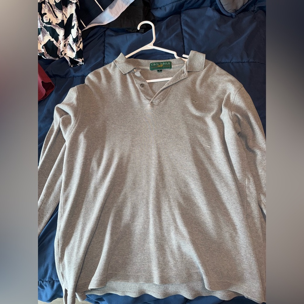 Crocodile Men's Gray Polo Shirt